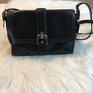 Coach black leather purse